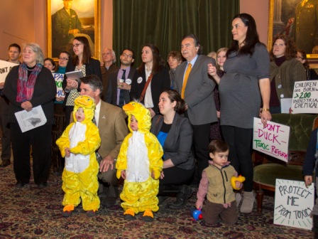 VPIRG held a Campaign for a Toxic-Free Vermont event at the Vermont Statehouse Wednesday 02/12/2014.